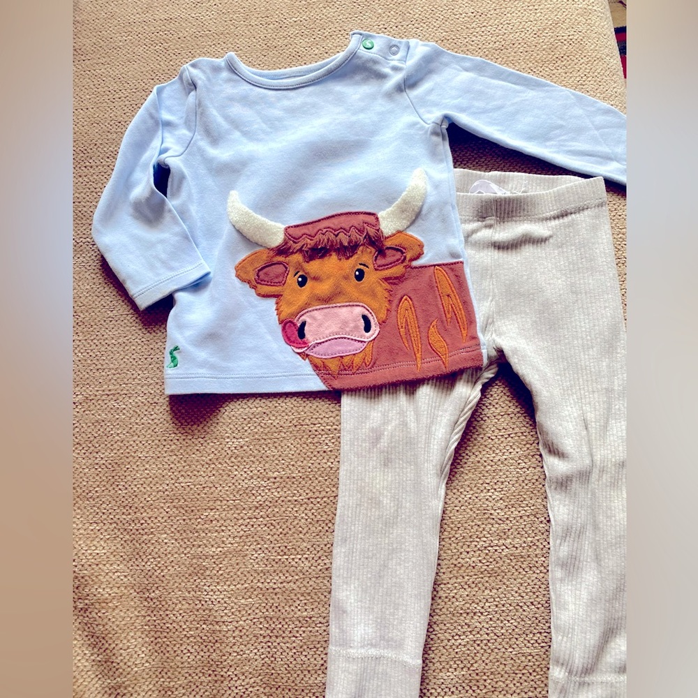 Joules shirt and Jamie Kay leggings
